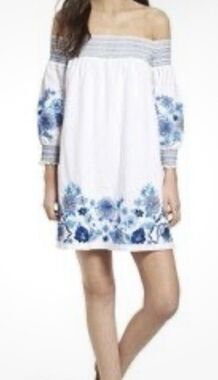 Parker Jace embroidered off the shoulder dress Size XS